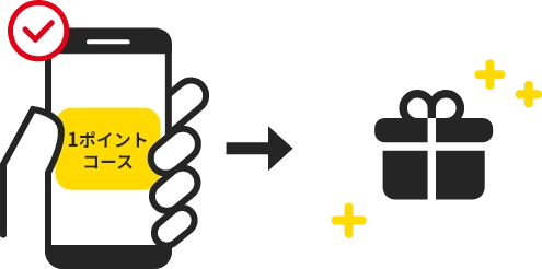 貯めたポイントを消費して、希望のコースに応募！